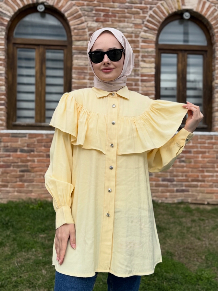 Resim 6534 Cupra Fırfırlı Gömlek