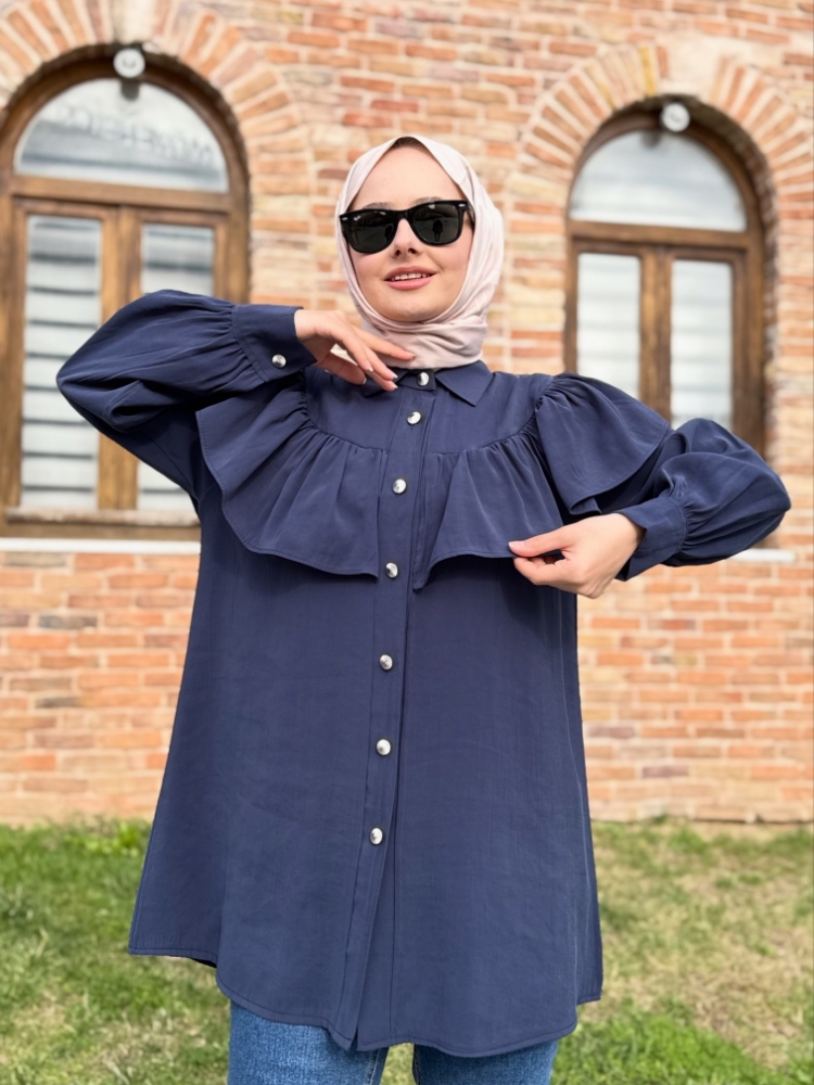 Resim 6534 Cupra Fırfırlı Gömlek