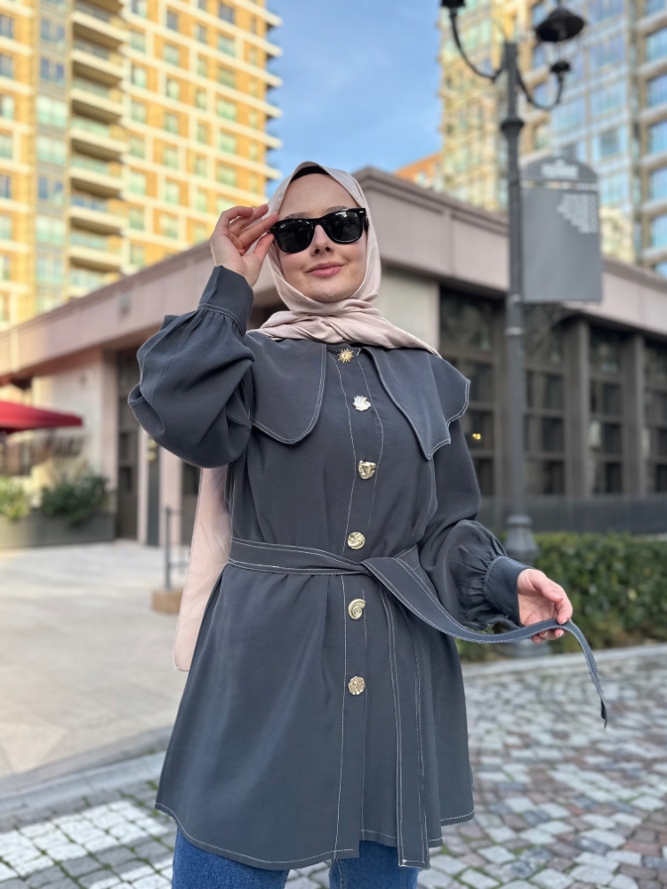 Resim 6529 Diagonal Şal Yaka Gömlek