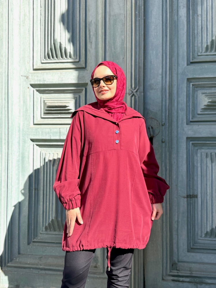 6504 Tensel Şal Yaka Tunik