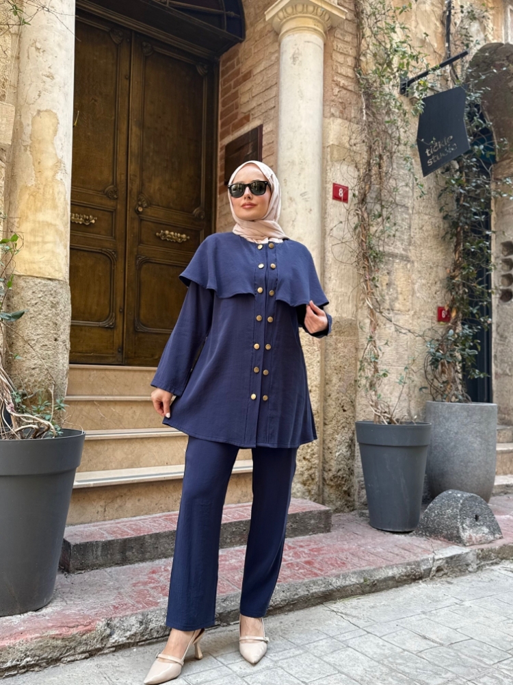 Resim 6533 Modal Şal Yakalı Pantolon Takım