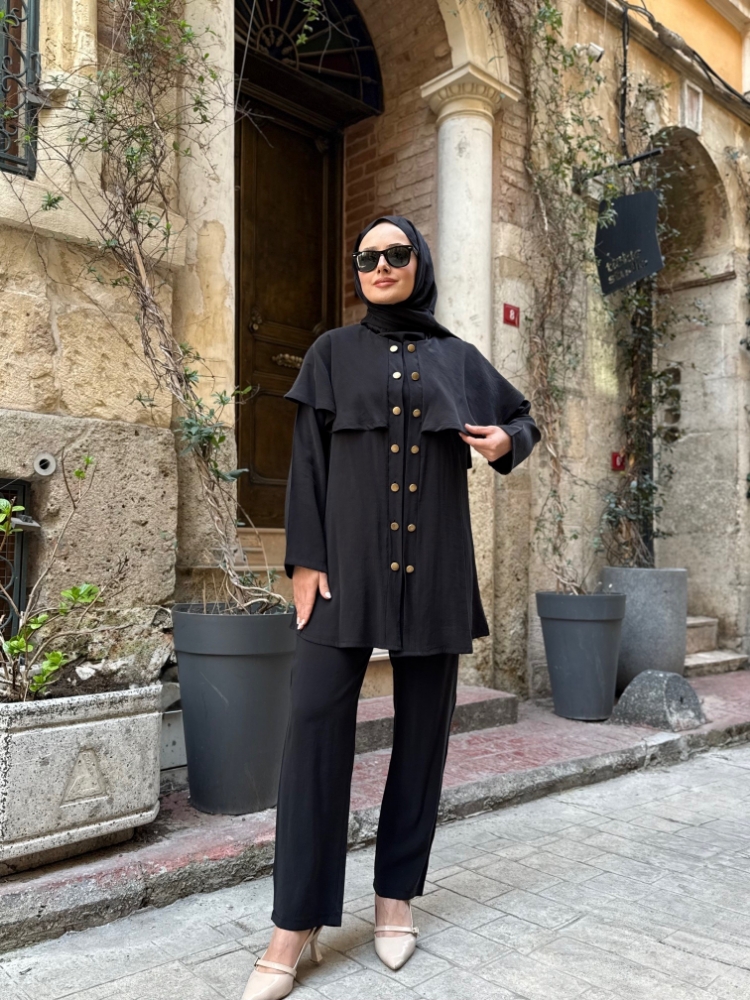 Resim 6533 Modal Şal Yakalı Pantolon Takım