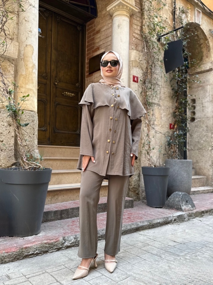 Resim 6533 Modal Şal Yakalı Pantolon Takım